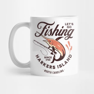 Harkers Island, NC Fishing Summer Vacation Mug